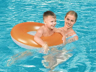Plaukimo ratas Bestway, 76 cm, oranžinis kaina ir informacija | Pripučiamos ir paplūdimio prekės | pigu.lt