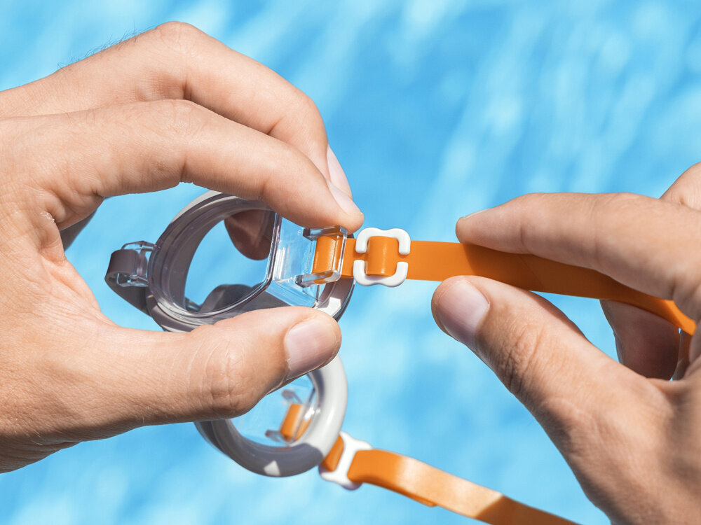Plaukimo akiniai Bestway, oranžiniai kaina ir informacija | Plaukimo akiniai | pigu.lt