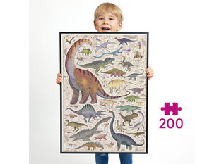 Dėlionė CzuCzu Dinozaurai, 200 d. kaina ir informacija | Dėlionės (puzzle) | pigu.lt