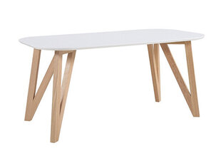 Обеденный стол, белый цена и информация | Кухонные и обеденные столы | pigu.lt
