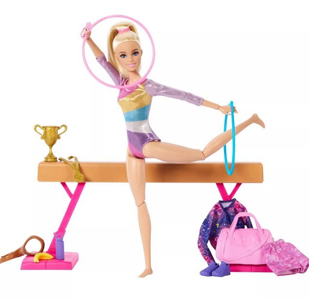 Lėlė gimnastė su priedais Barbie kaina ir informacija | Žaislai mergaitėms | pigu.lt