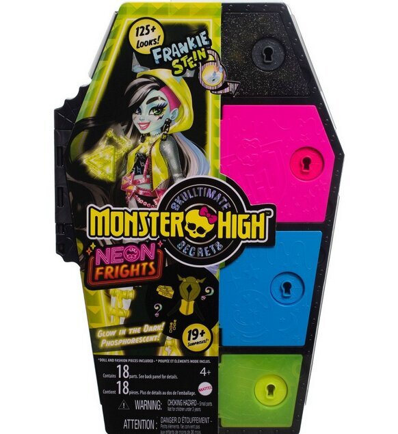 Lėlė su siurprizais Monster High Skulltimates, Frankie Stein kaina ir informacija | Žaislai mergaitėms | pigu.lt