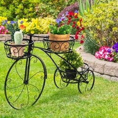 Подставка для растений на трехколесном велосипеде 80 x 52 см Costway цена и информация | Подставки для цветов, держатели для вазонов | pigu.lt