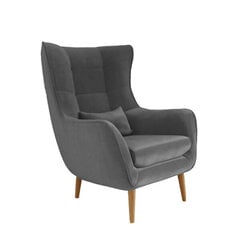 Fotelis Intromit Vaco Velvet, pilkas цена и информация | Кресла в гостиную | pigu.lt