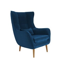 Fotelis Intromit Vaco Velvet, mėlynas kaina ir informacija | Svetainės foteliai | pigu.lt