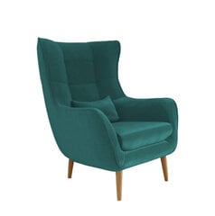Fotelis Intromit Vaco Velvet, žalias kaina ir informacija | Svetainės foteliai | pigu.lt