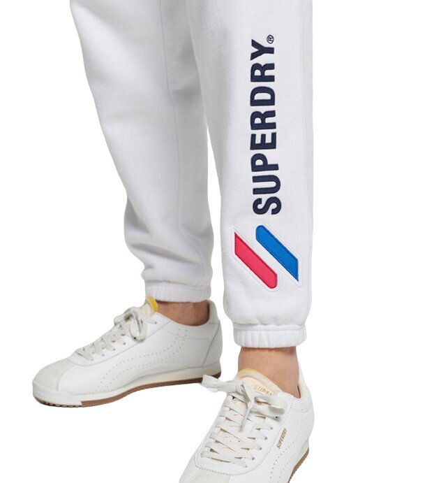 Sportinės kelnės moterims Superdry W7010719A, baltos kaina ir informacija | Sportinė apranga moterims | pigu.lt