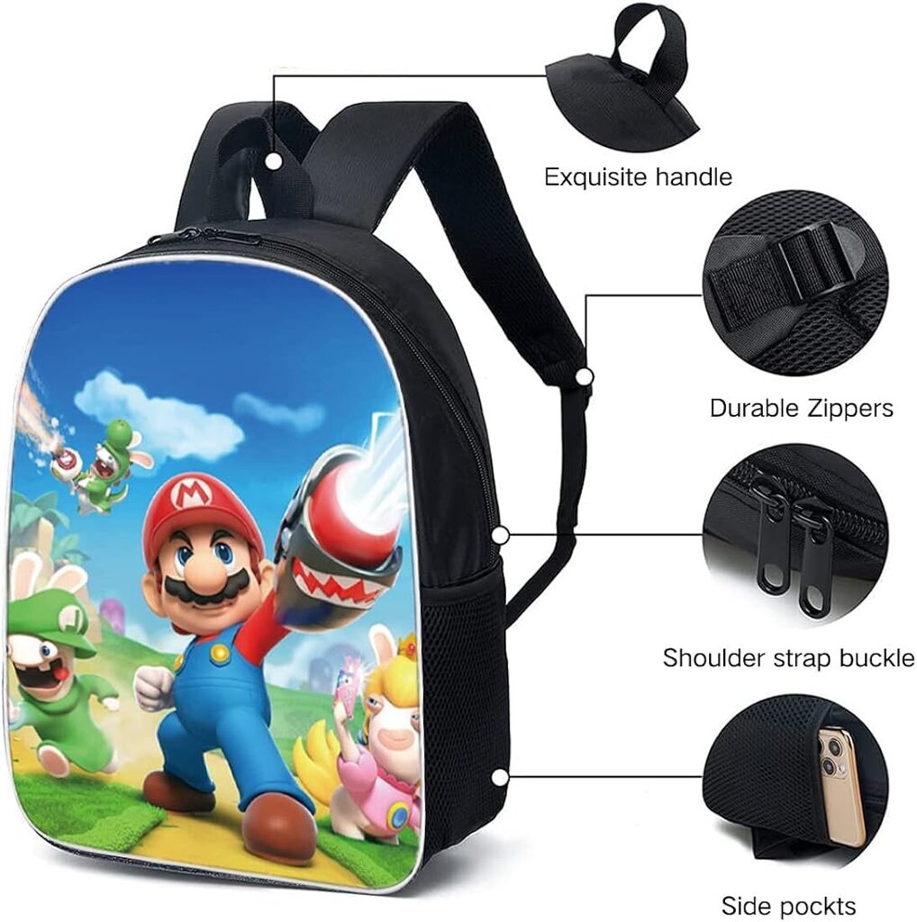 Vaikiška kuprinė Super Mario wopin kaina ir informacija | Kuprinės mokyklai, sportiniai maišeliai | pigu.lt