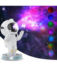 Светодиодный 3D-галактический и звездный проектор, ночник, астронавт Spaceman цена и информация | Праздничные декорации | pigu.lt