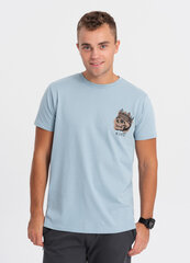 Marškinėliai su užrašu vyrams Ombre OM-TSPT-0167 kaina ir informacija | Vyriški marškinėliai | pigu.lt