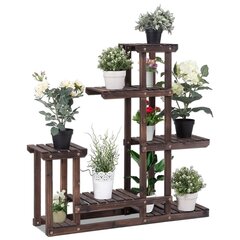 6-ярусная деревянная подставка для растений 100x25x97см Costway цена и информация | Подставки для цветов, держатели для вазонов | pigu.lt