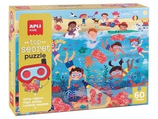 Dėlionė Apli Kids Top Secret Beach, 60 d. kaina ir informacija | Dėlionės (puzzle) | pigu.lt