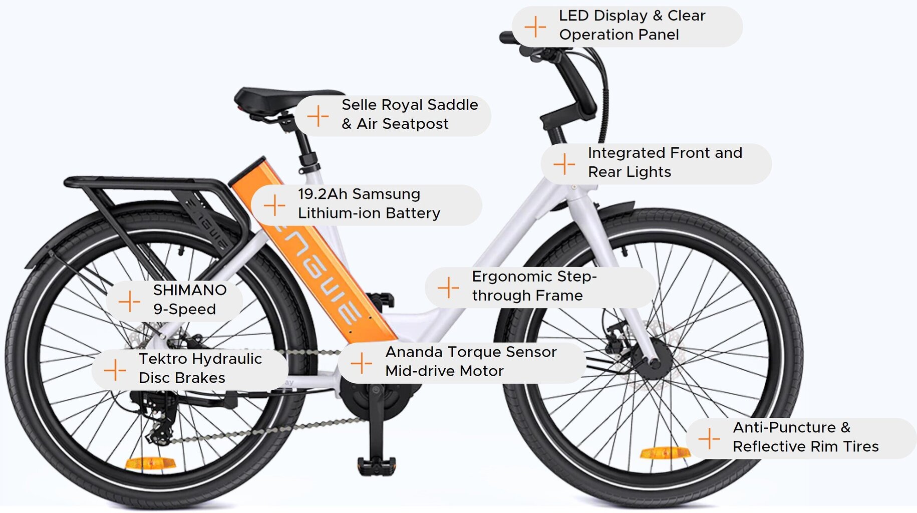 Elektrinis dviratis Engwe P275 ST, 27.5", juodas kaina ir informacija | Elektriniai dviračiai | pigu.lt