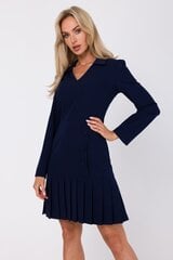 M714 Платье-свитер внахлест - лазурный цена и информация | Платья | pigu.lt