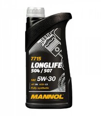 Mannol 7715 LONG LIFE 504/507 5W-30 API SN/CF, sintetinė alyva, 1L kaina ir informacija | Variklinės alyvos | pigu.lt