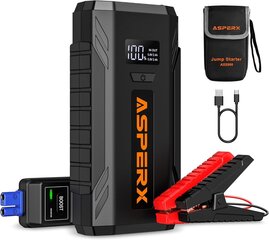 Starteris ir išorinė baterija Asperx, 2000A, 12 V kaina ir informacija | Akumuliatorių krovikliai | pigu.lt