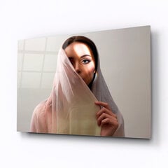 Картина из закаленного стекла Девушка в платке цена и информация | Репродукции, картины | pigu.lt