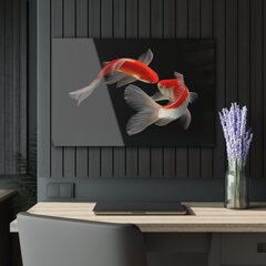 Картина из закаленного стекла Две красные рыбки цена и информация | Репродукции, картины | pigu.lt