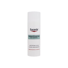 Dieninis veido kremas Eucerin DermoPurifyer Oil Control Mattifying Fluid Day Cream, 50 ml kaina ir informacija | Veido kremai | pigu.lt