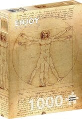 Dėlionė Enjoy Puzzle Leonardo Da Vinci: The Vitruvian Man, 1000 d. kaina ir informacija | Dėlionės (puzzle) | pigu.lt
