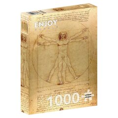 Dėlionė Enjoy Puzzle Leonardo Da Vinci: The Vitruvian Man, 1000 d. kaina ir informacija | Dėlionės (puzzle) | pigu.lt