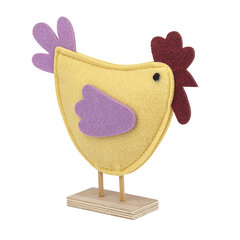 фигурка из фетра курица 18x18x5 см желтая цена и информация | Праздничные декорации | pigu.lt