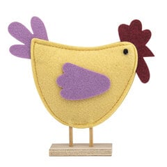 фигурка из фетра курица 18x18x5 см желтая цена и информация | Праздничные декорации | pigu.lt