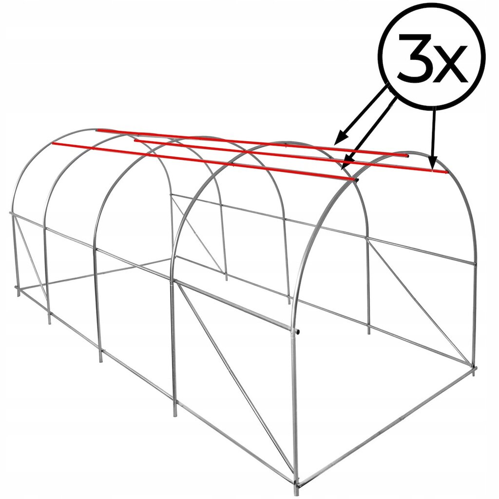 Sodo šiltnamis Springos 9 m² 450 x 200 cm, žalias цена и информация | Šiltnamiai | pigu.lt