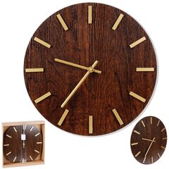 настенные часы, коричневые - 40 см цена и информация | Часы | pigu.lt
