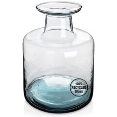 Декоративная стеклянная ваза для цветов, 20.5 см цена и информация | Вазы | pigu.lt