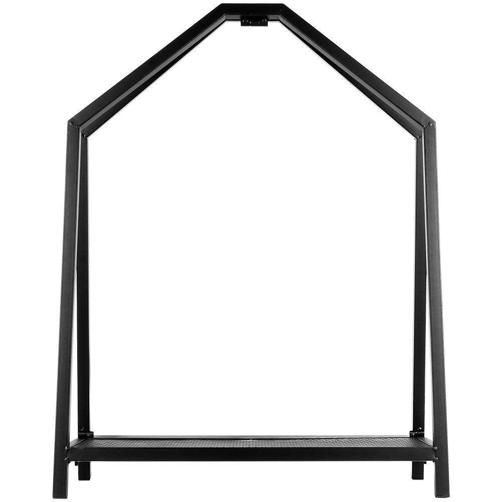 Metalinis stovas Ambiance, 58x24x78 cm, juodas kaina ir informacija | Priedai šildymo įrangai | pigu.lt