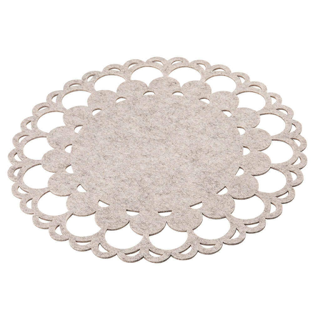 Altom design veltinio kilimėlis, baltas, 38 cm kaina ir informacija | Staltiesės, servetėlės | pigu.lt
