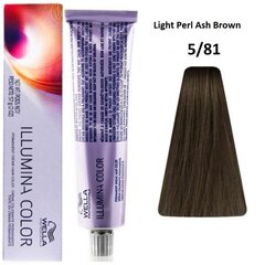 Plaukų dažai Wella Professionals Illumina, 5/81 Light Perl Ash Brown, 60 ml kaina ir informacija | Plaukų dažai | pigu.lt