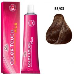 Plaukų dažai Wella Professionals Color Touch Plus, 55/03 Intense Light Brown/Natural Gold, 60 ml kaina ir informacija | Plaukų dažai | pigu.lt