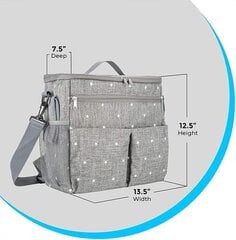 Vežimėlio krepšys su kišenėmis, pilkas kaina ir informacija | Vežimėlių priedai | pigu.lt