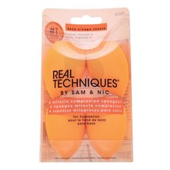 Real Techniques Miracle Complexion Sponges 4 шт цена и информация | Кисти для макияжа, спонжи | pigu.lt