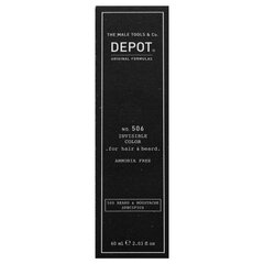 Plaukų ir barzdos dažai Depot Nr.506 Invisible Color, vyrams, Natural Steel, 60 ml kaina ir informacija | Plaukų dažai | pigu.lt