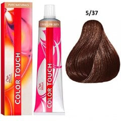 Plaukų dažai Wella Professionals Color Touch, 5/37 Dark Brown Gold Sand, 60 ml kaina ir informacija | Plaukų dažai | pigu.lt