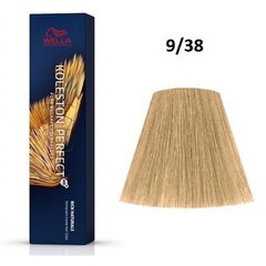 Plaukų dažai Wella Professionals Koleston Perfect Me+, 9/38 Very Light Gold Pearl Blonde, 60 ml kaina ir informacija | Plaukų dažai | pigu.lt