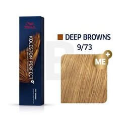 Plaukų dažai Wella Professionals Koleston Perfect Me+, 9/73 Very Light Blonde/Brown Gold, 60 ml kaina ir informacija | Plaukų dažai | pigu.lt