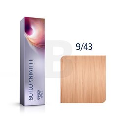 Ilgalaikiai plaukų dažai Wella Professionals Illumina Color 9|43, 60 ml kaina ir informacija | Plaukų dažai | pigu.lt