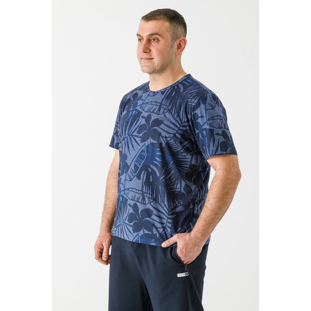 Maraton marškinėliai vyrams 19953, mėlynikopija-1 kaina ir informacija | Vyriški marškinėliai | pigu.lt