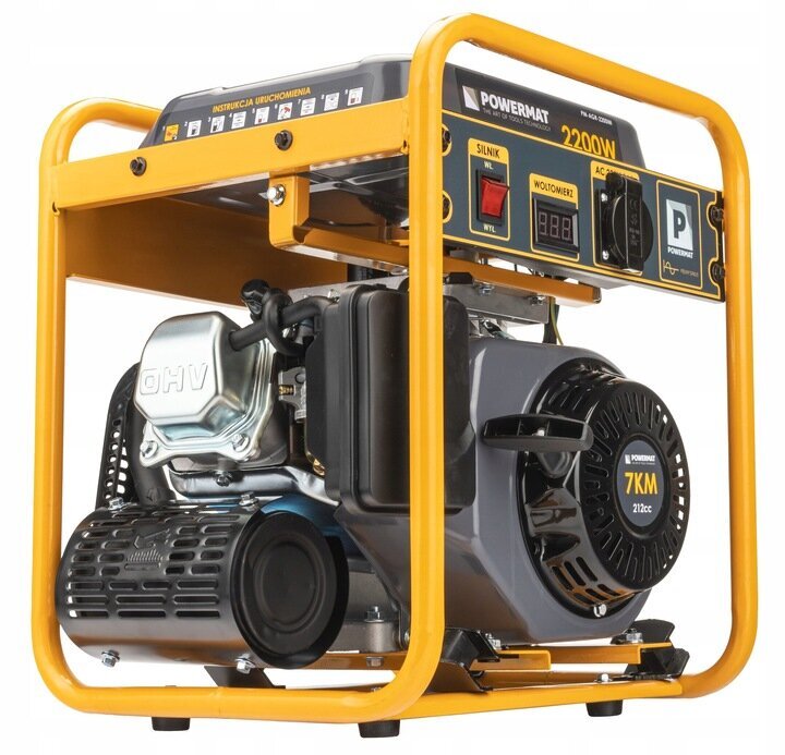Benzininis elektros generatorius Powermat PM-AGR-2200IM, 2200W kaina ir informacija | Elektros generatoriai | pigu.lt