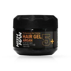 Plaukų formavimo gelis Nishman Hair Styling Gel Ultra Hold Argan, 300 ml цена и информация | Средства для укладки волос | pigu.lt