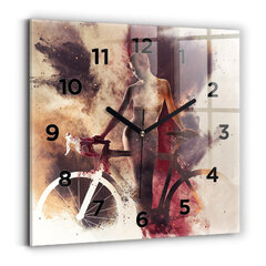 Sieninis laikrodis Moteris Ir Dviratis цена и информация | Часы | pigu.lt
