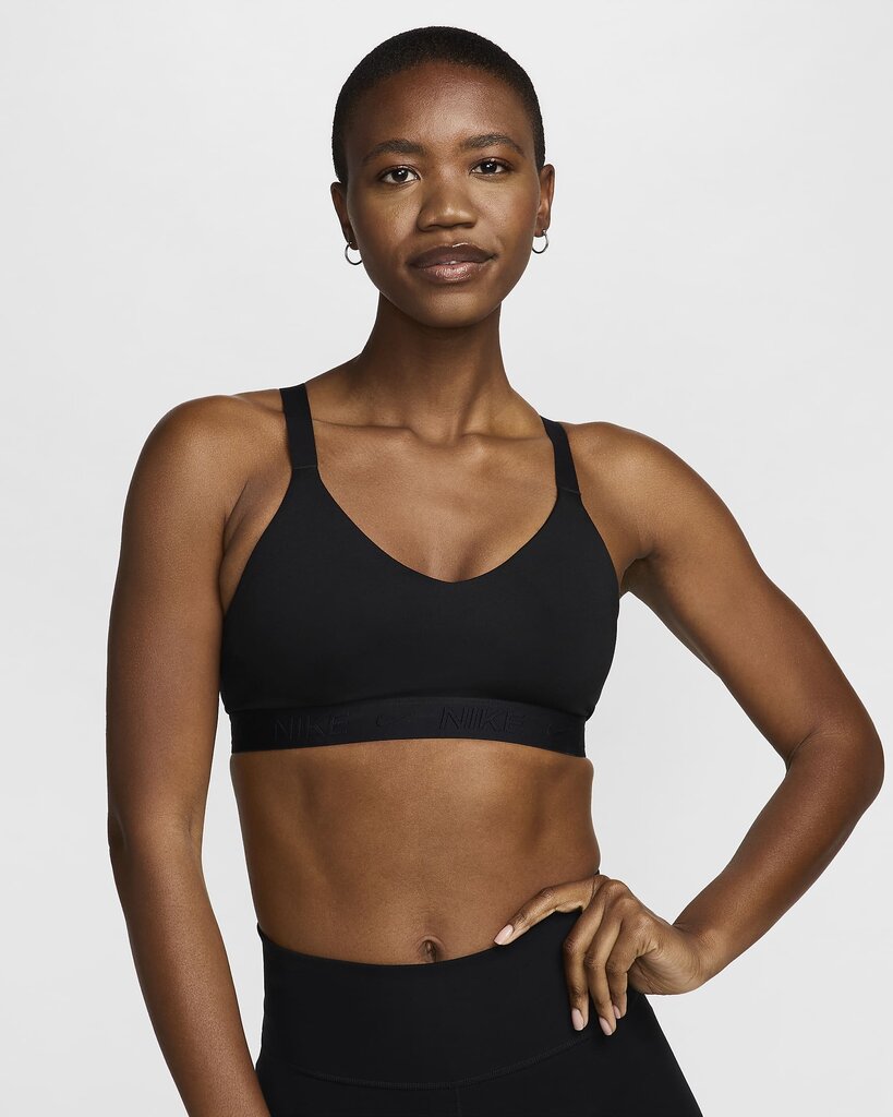 Nike moteriška treniruočių liemenėlė INDY LGT, juoda цена и информация | Sportinė apranga moterims | pigu.lt