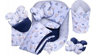 Kūdikio lizdelis su priedais Babymam 7 in 1, mėlynas kaina ir informacija | Vokeliai, miegmaišiai, pagalvės | pigu.lt