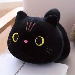 Pliušinė pagalvėlė Katė, juoda kaina ir informacija | Pagalvės | pigu.lt
