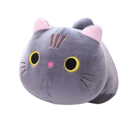 Плюшевая подушка-кошка, серая цена и информация | Подушки | pigu.lt