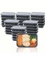 Plastikinis maisto laikymo konteineris su dangteliu, 20 vnt. kaina ir informacija | Maisto saugojimo  indai | pigu.lt